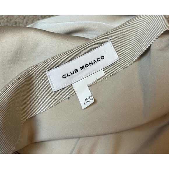 Club Monaco Women’s Satin Charmeuse Midi Skirt Fits 30” Waist Tie Knot Front - Picture 10 of 14